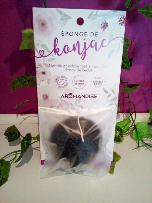 Eponge de konjac Charbon